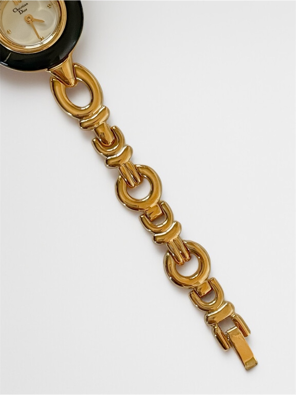 Christian Dior Gold With Black Change Bezel Link Bracelet Watch - Picture 13 of 16